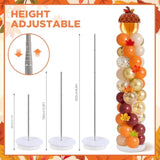 2 Sets Fall Balloon Column Stand Kit Backdrop with Maple Leaf Balloons Party Decor