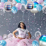 Iridescent Balloon Bouquet - Holographic Party Decorations, Birthday & New Year Eve Supplies