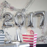 32 Inch Silver Foil Balloons Letters A To Z Numbers 0 To 9 Wedding Holiday Birthday Party Decoration (Number 5)