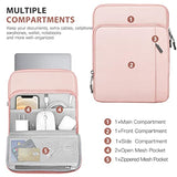 13.3-14 Inch Laptop Sleeve Carrying Bag For Surface Pro 9/8/X, Macbook Air 2022-2018, Macbook Pro M2 14"/13" M2/M1 Pro, Galaxy Tab S9+/S8+,Pink