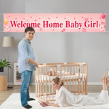 Welcome Home Baby Girl Yard Banner, Large It’S A Girl Baby Shower Banner, Pink Baby Shower Decorations For Girls, Gender Reveal Inside Outside Decoration