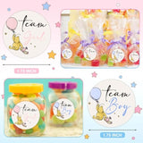 72Pcs Winnie Gender Reveal Stickers, Winnie Baby Shower Decoration, Gender Reveal Decor, The Pooh Sticker, Team Boy Or Girl Stickers, Games For Voting Game