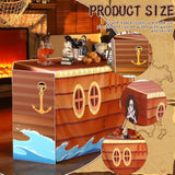 72 X 30 Inch Pirate Party Tablecloth With Prow Cardboard Pirate Ship Table Cover Decorations For Birthday Graduation Jungle Adventure Nautical Party Favors Supplies