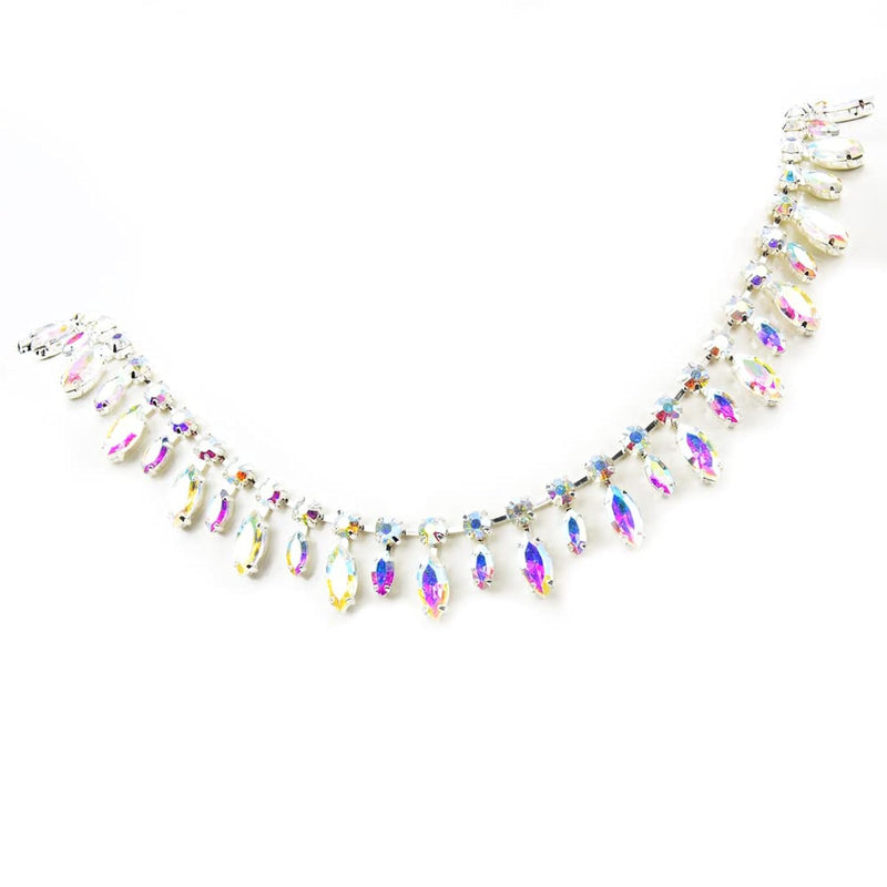 1 Yard Sew On Rhinestones Tassel Trims Chain, Diy Clear Crystal Glass