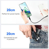 Usb C Cable Short 0.6Ft Right Angle, 3 Pack 100W Pd Type C Fast Charging Cord For Iphone 15 Plus/15 Pro Max, Macbook Pro, Ipad Pro, Samsung Galaxy S24 S23 S22 S21 Ultra