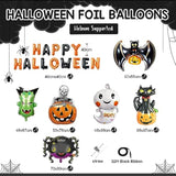 Happy Halloween Foil Balloons Spider Bat Cat Ghost Pumpkin Skull Mylar Party Decor