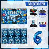 149Pcs 6th Birthday Decorations Video Game Theme for Boys with Banners, Balloons & More
