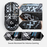 2-In-1 Mouse Grip Tape Anti Slip For Logitech G Pro X Superlight, Superlight 2 Wireless Gaming Mous Pre-Cut Gaming Mouse Skins, Self-Adhesive, Sweat-Resistant (White Set + Black Set)