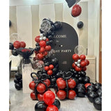Red Black Balloon Garland 127 Pcs 18In 12In 10In 5In Latex Balloons Arch Kit For Birthday Casino Themed Valentine’S Day Party School Dances And Proms Decorations