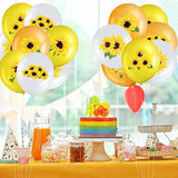 45 Pieces Sunflower Balloons Decorations 12 Inch Sunflower Yellow White Balloons For Summer Honeybee Themed Party Baby Shower Birthday Wedding Party Decorations Supplies
