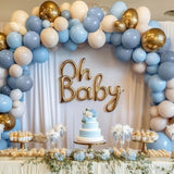 129pcs Dusty Blue Balloon Arch Kit 18 12 10 5 Inch for Party Decorations