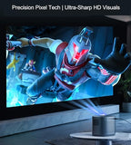 Mini Projector, Home Hd Projector With Built-In Speaker, Auto Focus, Keystone Correction, Portable For Outdoor Movies, Compatible With Smartphone, Tv Stick, Laptop, Hdmi, Usb