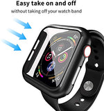 Case Compatible with Apple Watch SE 2023/Series 6/SE/Series 5/Series 4 40mm with Built in Tempered Glass Screen Protector,Overall Protective Hard PC