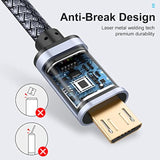 Micro Usb Cable 20Ft/6M,Long Android Charger Cable,Nylon Braided Durable Fast Phone Cord Charging For Samsung Galaxy S7 S6 Edge S5,Note,Lg G4,Htc,Ps4,Camera,Mp3