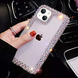 Compatible With Iphone 13 Case For Women Girls 3D Glitter Sparkle Bling Case Luxury Shiny Cute Crystal Charms Rhinestone Diamond Bumper Clear Protective Cases Cover Clear