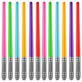 Inflatable Light Sabers For Kids - (Pack Of 12) 35-Inch Neon Color Blow-Up Toy Saber Swords, Party Favors, Goodie Bags, Star Galaxy Theme Birthdays & Prize Toys