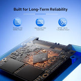 1Tb Sata Iii 2.5 Inch Ssd, Internal Solid State Drive Up To 550Mb/S, 3D Nand, Storage Upgrade For Laptop Desktop Pc