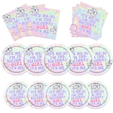 Iridescent Its Me Hi Im The Birthday Girl Its Me Tableware, 60 Pcs Music Birthday Decorations Includes Its Me Hi Im The Birthday Girl Its Me Plates And Napkins For 20 Guests Perfect For Girl