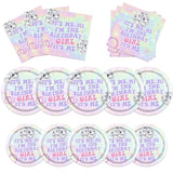 Iridescent Its Me Hi Im The Birthday Girl Its Me Tableware, 60 Pcs Music Birthday Decorations Includes Its Me Hi Im The Birthday Girl Its Me Plates And Napkins For 20 Guests Perfect For Girl