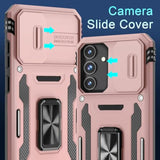 Samsung Galaxy S25+ Plus Case with Slide Camera Cover, Screen Protector, Kickstand