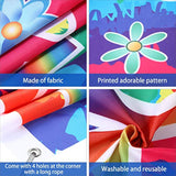 60's Hippie Party Decorations, Groovy Banner & Photo Backdrop, Peace & Love Theme (72.8x43.3 Inch)