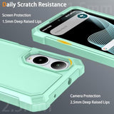 For Cricket Icon 6 Phone Case/At&T Verge Case With Tempered Glass Screen Protector,Slim Soft Silicone Full-Body Protective Cover (Cricket Icon 6, Green)