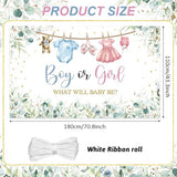 Gender Reveal Decorations Backdrop Banner for Boy Girl 6x3.6ft