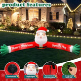 10Ft Christmas Hugging Inflatable Santa Claus For Xmas Holiday Blow Up Weatherproof Outdoor Christmas Decorations For Ga