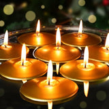 3 Inch Floating Candles 36 Packs Gold Floating Candle For Centerpieces 8-9 Hours Floating Candles 3β Water Candles For Cylinder Vases, Pool, Wedding, Christmas