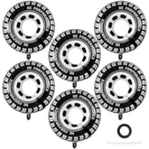 6 Pcs 30 Inch Wheel Balloons Tire Race Car Foil Balloons Party Decorations