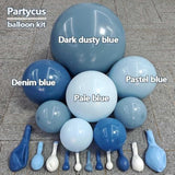 Dusty Blue Balloon Arch Kit - Double Stuffed Dark Light Baby Blue Pastel Latex Balloon Garland For Baby Shower Birthday Wedding Graduation Party Decoration
