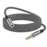 10Ft/3Meter Long 3.5Mm Extension Trrs 4-Pole Headphone Cable Male To Female Audio Cable Nylon Braided Compatible For Home/Car Stereos Smartphones Headphones Tablets Media Players And More