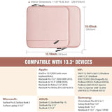 13.3-14 Inch Laptop Sleeve Carrying Bag For Surface Pro 9/8/X, Macbook Air 2022-2018, Macbook Pro M2 14"/13" M2/M1 Pro, Galaxy Tab S9+/S8+,Pink