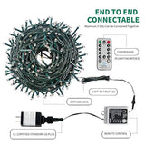Color Changing Christmas String Lights Outdoor Indoor, 108Ft 300 Led Warm White Multi Color Fairy Light, End To End Connectable, Waterproof Christmas Tree Lights With Timer Remote
