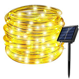 Solar Rope Lights Outdoor String Lights, 16.5 Ft 50 Led Tube Light Waterproof Copper Wire Fairy Lights For Garden Fence