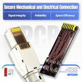 Stp Cat8 Rj45 Connector Zinc-Alloy Tool-Free Ethernet Field Termination Modula