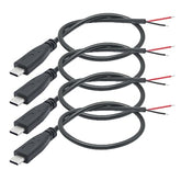 Short Usb C To 2 Pin Bare Wire Open End Cable,9Inch 25Cm 5V/3A Usb Type C Male