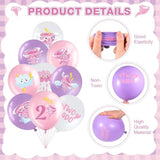 45 Pcs Two Nado Birthday Party Decorations For Girls Two Nado Balloons Tornado Theme Balloon With Pink And Purple Ribbons Tornado 2Nd Birthday Party Decor For Girl Kid Baby Shower Supplies