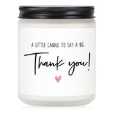 Thank You Gifts For Women, Men, Hostess Gift, Lavender Scented Soy Wax Candle, Appreciation Gifts For Teacher Coworker Employee Boss Nurse, A Little Candle To Say A Big Thank You, Handmade