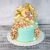 108PCS Foam Ball Cake Toppers & Cupcake Inserts in Gold for Wedding Birthday Decor