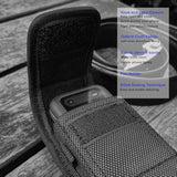 Flip Phone Case With Belt Clip And Loop, Durable Oxford Cloth Pouch Holster For Tcl Flip Go Pro Classic, Alcatel Go, Nokia 2660, Cingular, Wine 2 Lte, Jitterbug,