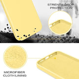 For Iphone 13 Mini Case, Iphone 13 Mini Phone Case, Slim Fit Liquid Silicone Soft Gel Rubber Anti-Scratch Shockproof Phone Cover With Microfiber Lining For Iphone 13 Mini 5.4", Yellow