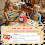 Ai Sticker Printer For Kids, Portable Sticker Maker With Voice-To-Image Generation, Instant Thermal Printing, Creative Toy Kit With 3 Paper Rolls And Coloring Pens
