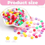 1000 Rainbow Star Pony Beads: DIY Jewelry & Decor