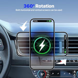 For 15W Magsafe Car Mount Charger,Magnetic Wireless Car Charger For Iphone 16/15/14/13/12 Series, Auto- Magnetic Tight Phone Holder With Fast Charging, Secure Air Vent, 360° Adjustable,(A10K)
