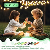Pixel Party Favors, 28Pcs Pixel Silicone Bracelets Glow In The Dark Pixel Wristband For Pixel Theme Kids Birthday Party Decorations Supplies