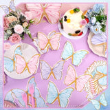 120 Pcs Butterfly Paper Napkins Bulk Disposable Cocktail Paper Napkins Dinner Table Disposable Guest Napkin For Butterfly Party, Baby Shower Wedding Birthday Party Supplies