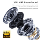 Bluetooth 5.3 Headphones Wireless Earbuds for iPhone 17 16 15 Pro Max, Noise Canceling Stereo in-Ear Earphones Gaming Ear Buds Mic Deep Bass for