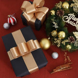 2 In X 25 Yds Wide Gold Satin Ribbon Solid Fabric Ribbons Roll For Cra