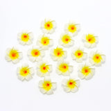 100Pcs Artificial Plumeria Frangipani Flower, Floating Flowers For Pool, Hawaiian Flowers Centerpiece, Artificial White Foam Plumeria, Petal Hat Head Diy Home Wedding Party Decoration